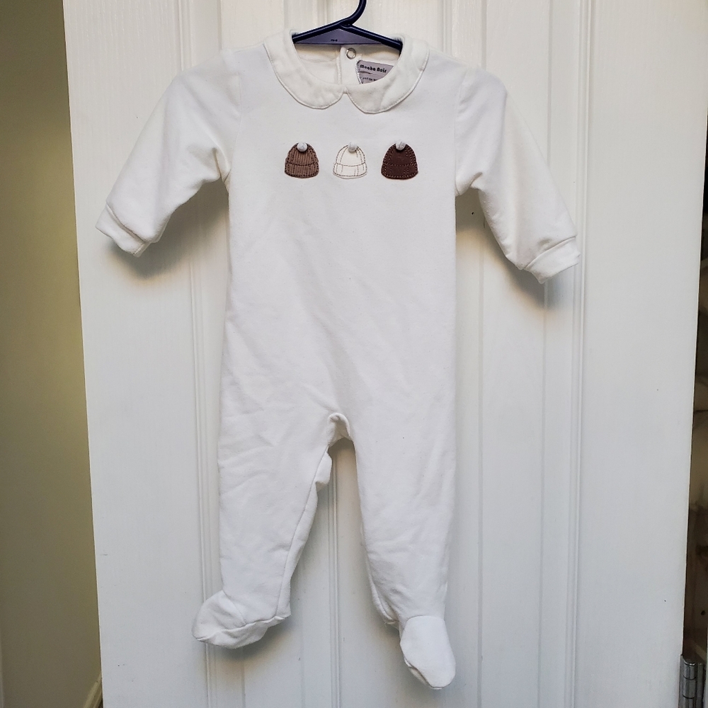 Mocha Noir Baby Boy Footsie - size 6M